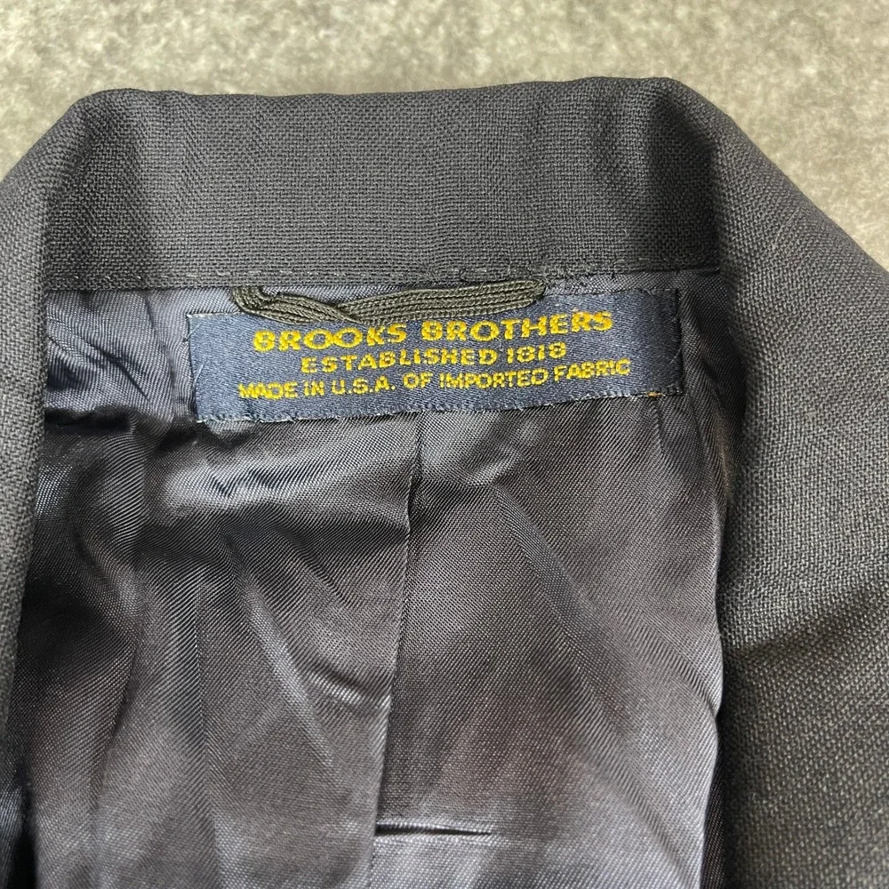 VTG Brooks Brothers Merion Golf Club Double Breasted Blazer Gold Button USA 41R